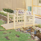 JUNG Vida Gartenbrücke mit Geländer 150x67x56 cm Massivholz Fichte