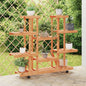 JUNG Vida Blumenständer mit Rollen 110x25x115 cm Massivholz Tanne