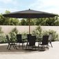 JUNG Vida Sonnenschirm mit Holzmast Anthrazit 400x273 cm