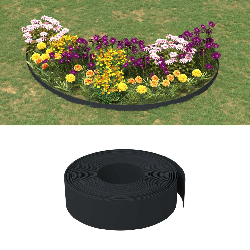JUNG Vida Rasenkante Schwarz 10 m 15 cm Polyethylen