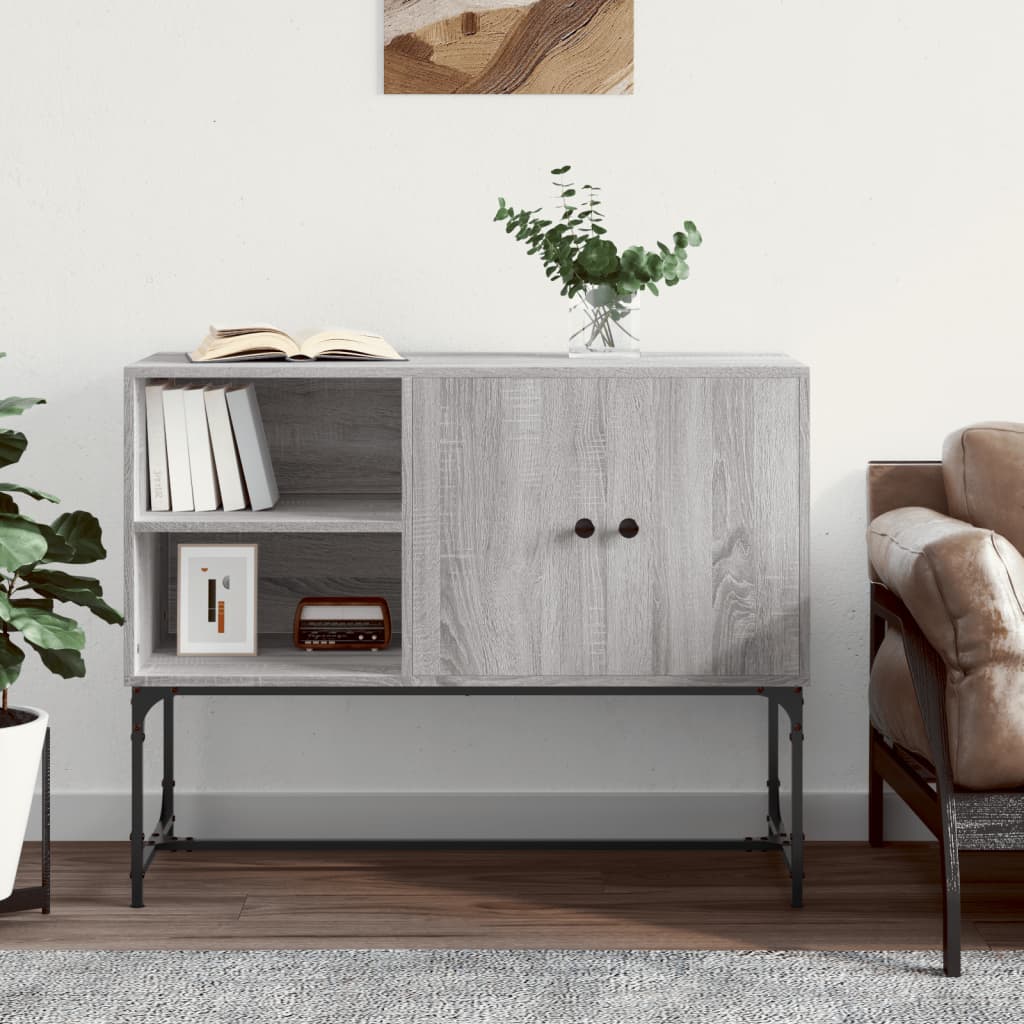 JUNG Vida Sideboard Grau Sonoma 100x40x79,5 cm Holzwerkstoff