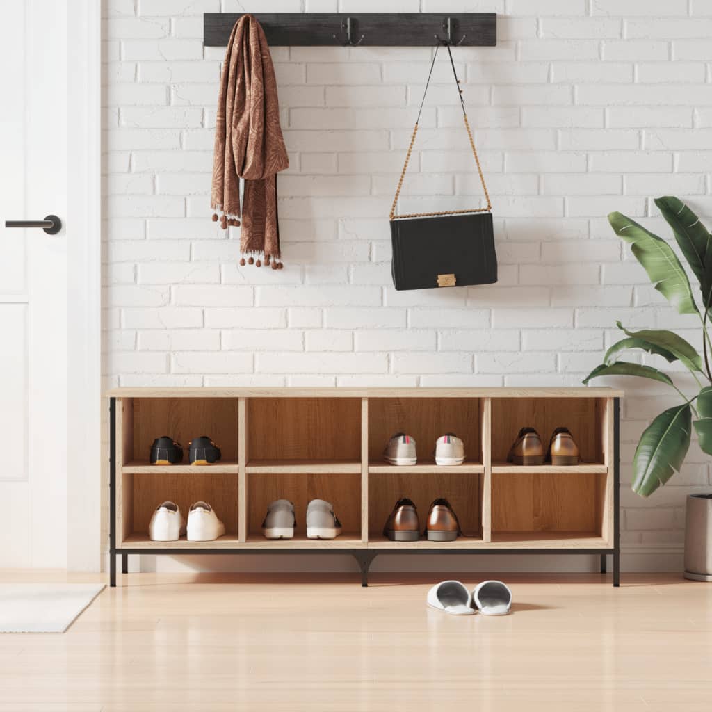 JUNG Vida Schuhregal Sonoma-Eiche 131x35x50 cm Holzwerkstoff