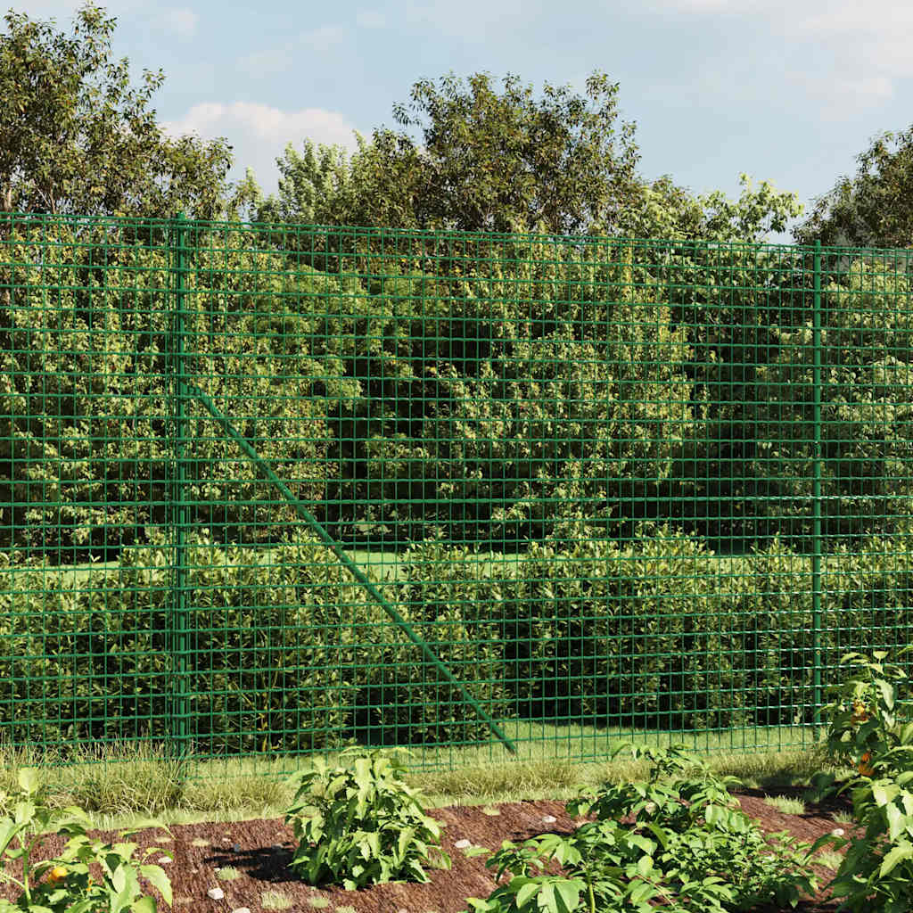 JUNG Vida Maschendrahtzaun mit Bodenhülsen Grün 2x25 m