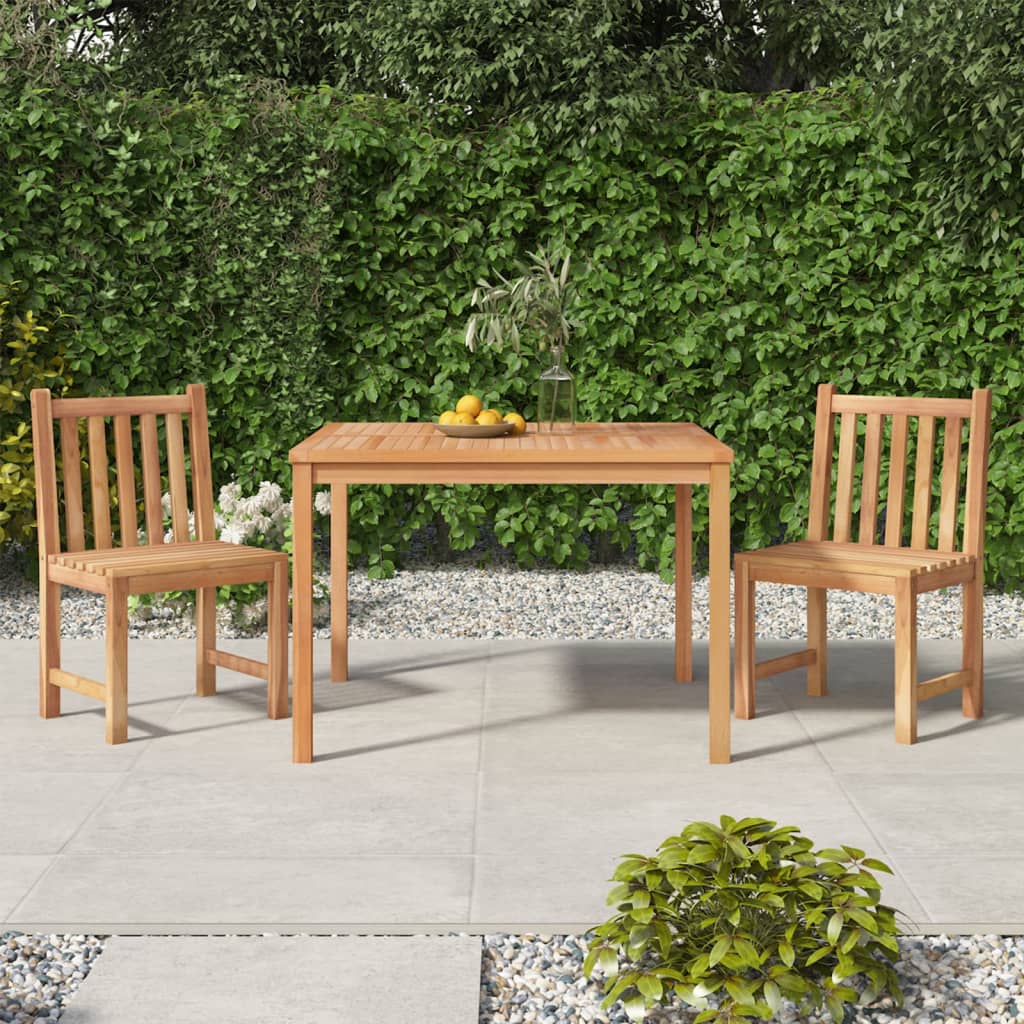 JUNG Vida 3-tlg. Garten-Essgruppe Massivholz Teak