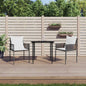 JUNG Vida Gartenstühle mit Kissen 2 Stk. Braun 54x61x83 cm Poly Rattan