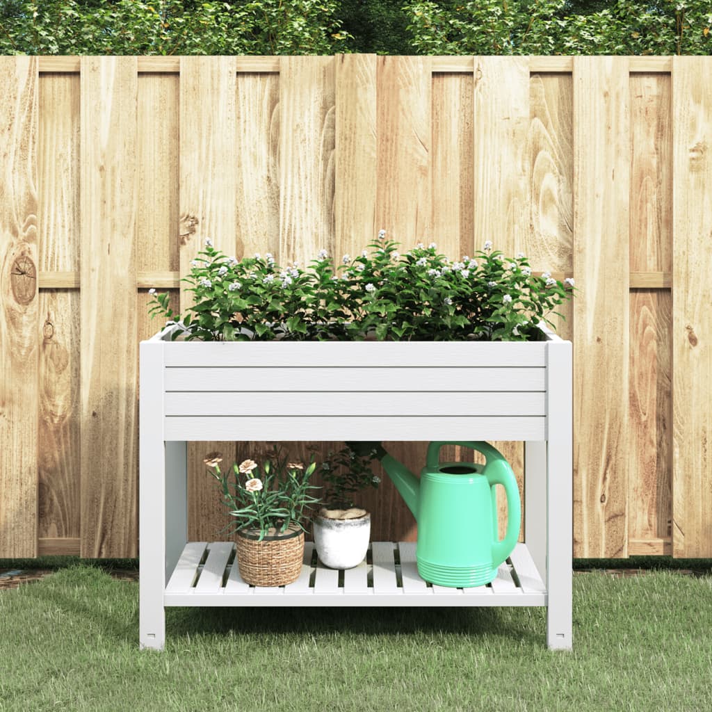 JUNG Vida Hochbeet Weiß 110x45x79 cm Polypropylen