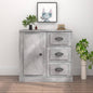 JUNG Vida Sideboard Betongrau 70x35,5x67,5 cm Holzwerkstoff