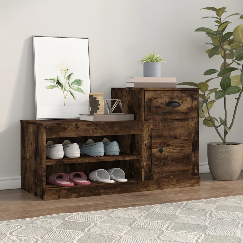 JUNG Vida Schuhschrank Räuchereiche 100x42x60 cm Holzwerkstoff