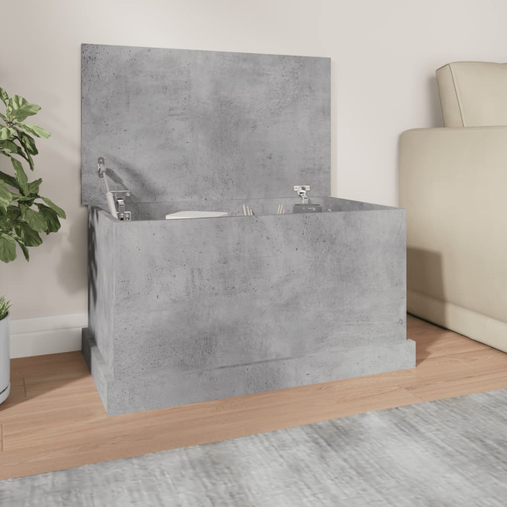 JUNG Vida Truhe Betongrau 70x40x38 cm Holzwerkstoff