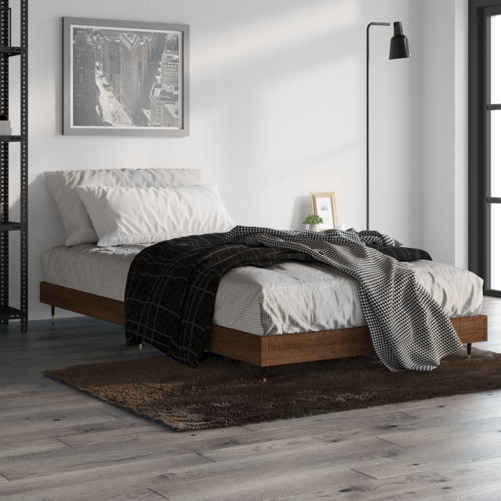 JUNG Vida Bettgestell ohne Matratze Braun Eiche 90x190 cm Holzwerkstoff