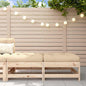 JUNG Vida Gartenhocker mit Kissen 2 Stk. Massivholz Kiefer
