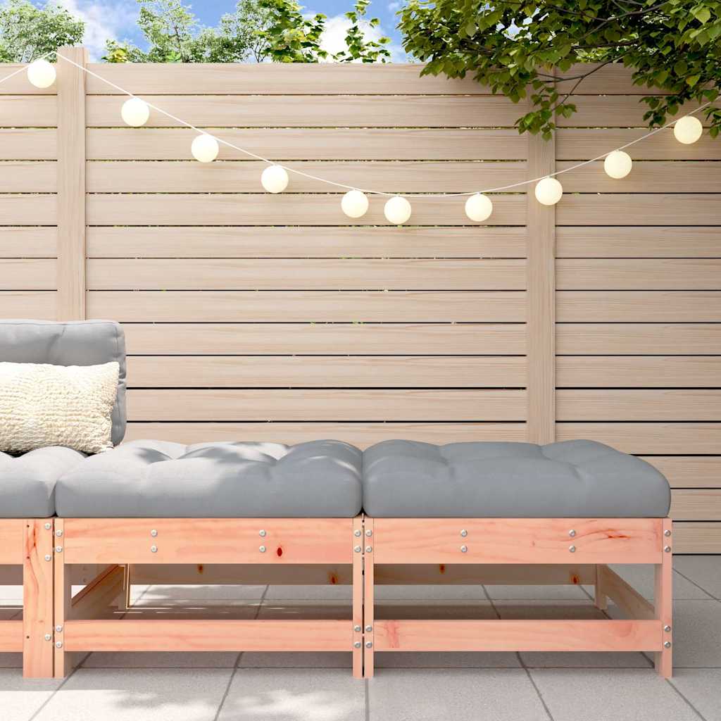 JUNG Vida Gartenhocker mit Kissen 2 Stk. Massivholz Douglasie