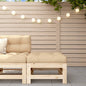 JUNG Vida Gartenhocker mit Kissen Massivholz Kiefer