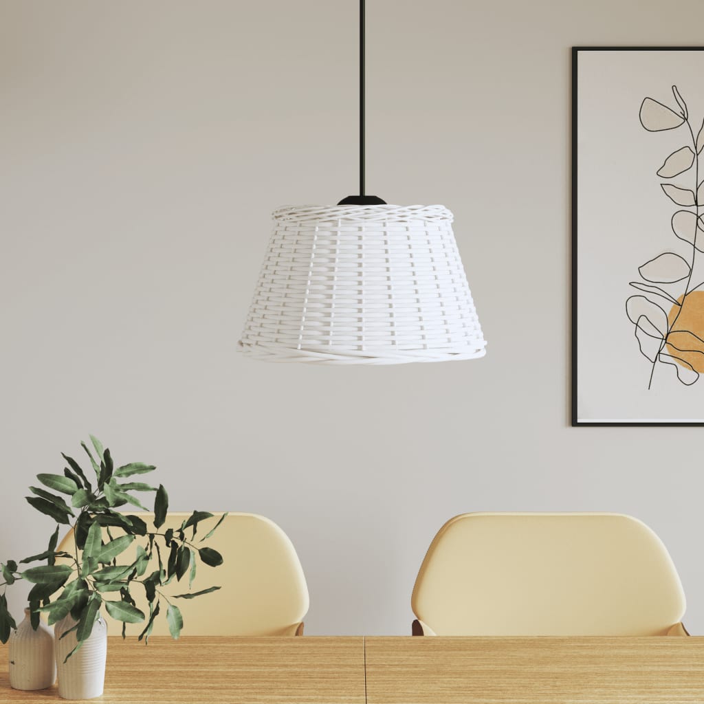 JUNG Vida Lampenschirm Weiß Ø50x30 cm Korbweide