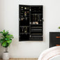 JUNG Vida Spiegel-Schmuckschrank mit LED-Beleuchtung Wandmontage Schwarz