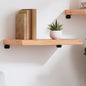 JUNG Vida Wandregal Hellbraun 60x40x(2-6) cm Massivholz Eiche Behandelt