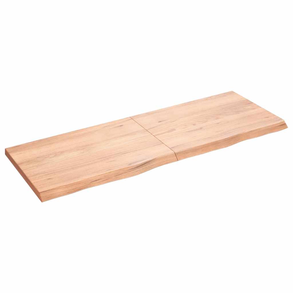 JUNG Vida Wandregal Hellbraun 140x50x(2-4) cm Massivholz Eiche Behandelt