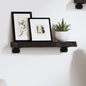 JUNG Vida Wandregal Dunkelbraun 40x10x4 cm Massivholz Eiche Behandelt