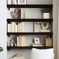 JUNG Vida Wandregal Dunkelbraun 80x30x(2-6) cm Massivholz Eiche Behandelt