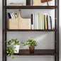 JUNG Vida Wandregal Dunkelbraun 80x50x(2-4) cm Massivholz Eiche Behandelt