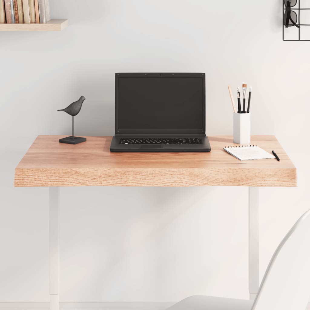 JUNG Vida Tischplatte 80x60x(2-6) cm Massivholz Behandelt Baumkante