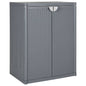 JUNG Vida Gartenschrank Grau 65x45x88 cm PP Rattan-Optik
