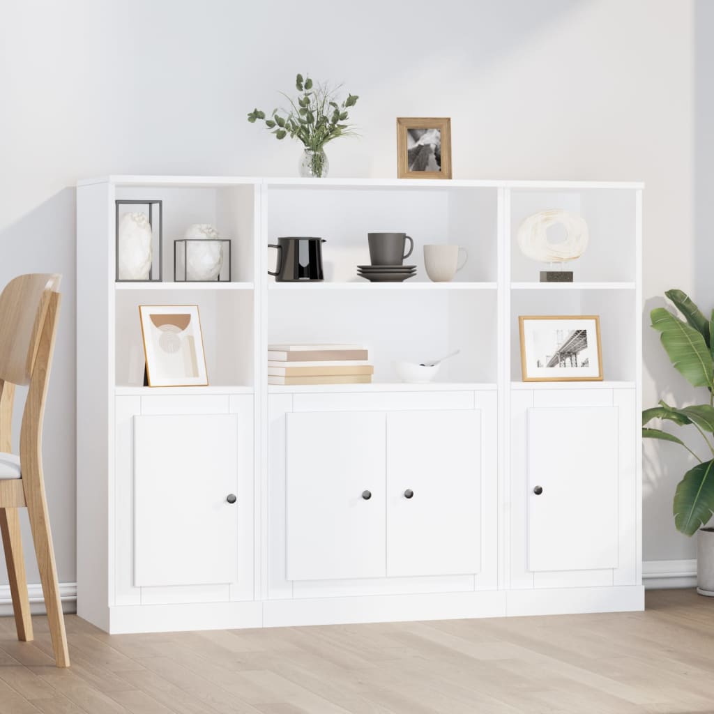 JUNG Vida Highboards 3 Stk. Weiß Holzwerkstoff
