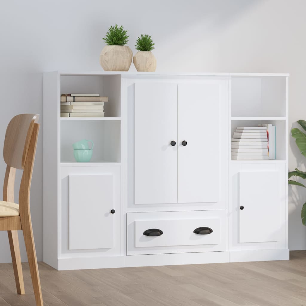JUNG Vida Highboards 3 Stk. Weiß Holzwerkstoff