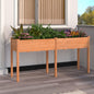 JUNG Vida Pflanzkübel mit Einsatz Braun 161x45x76 cm Massivholz Tanne