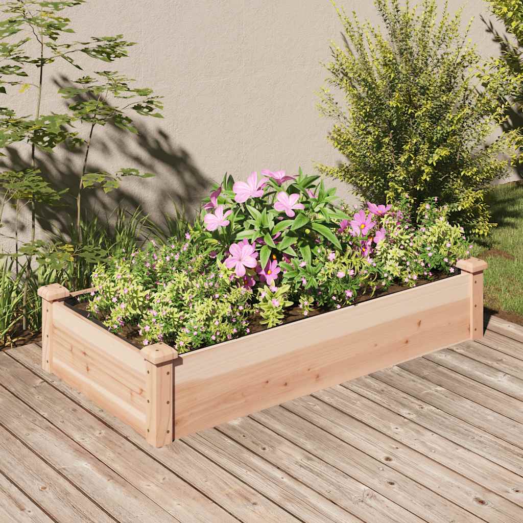 JUNG Vida Hochbeet mit Einsatz 120x60x25 cm Massivholz Tanne