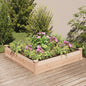 JUNG Vida Hochbeet mit Einsatz 120x120x25 cm Massivholz Tanne