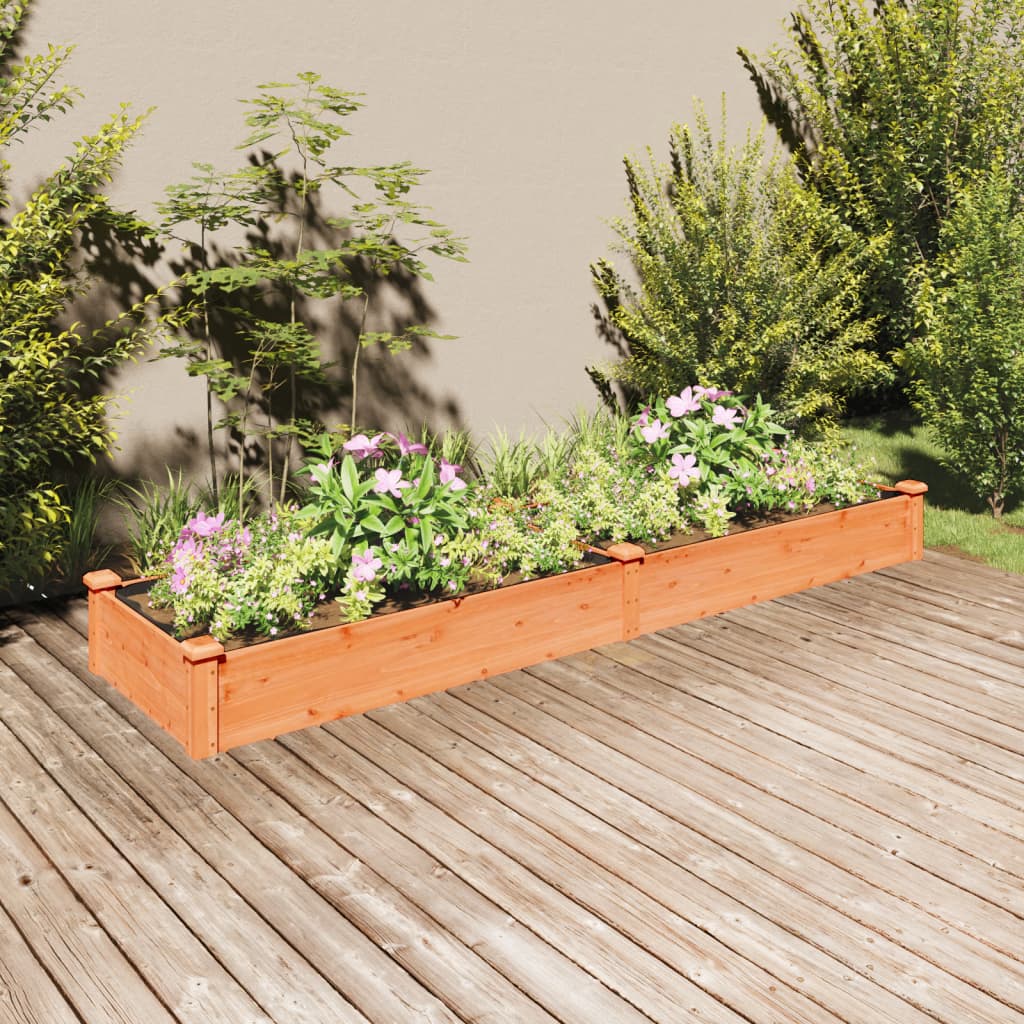JUNG Vida Hochbeet mit Einsatz Braun 240x60x25 cm Massivholz Tanne