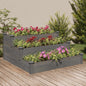 JUNG Vida Hochbeet Grau 120x120x56 cm Massivholz Tanne
