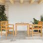 JUNG Vida Gartenstühle 2 Stk. 58x59x88 cm Massivholz Teak