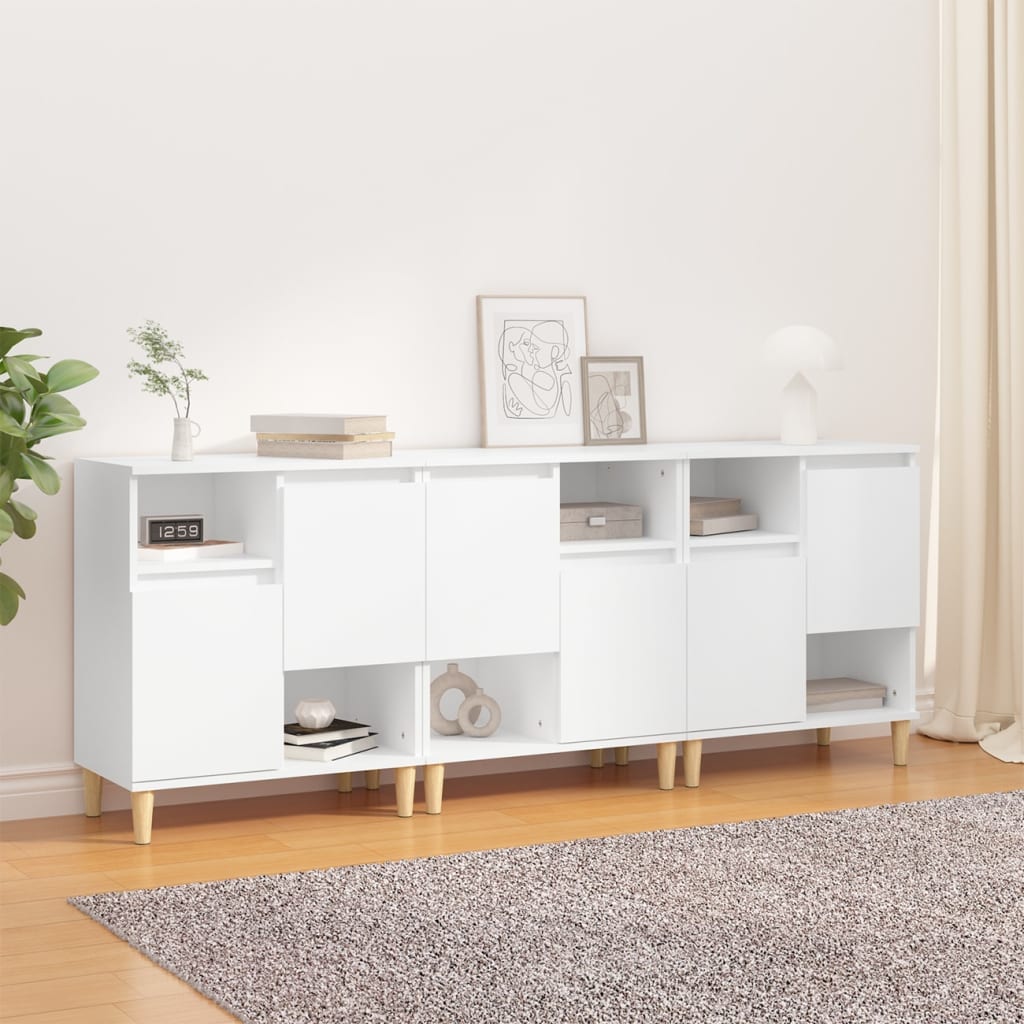 JUNG Vida Sideboards 3 Stk. Weiß 60x35x70 cm Holzwerkstoff