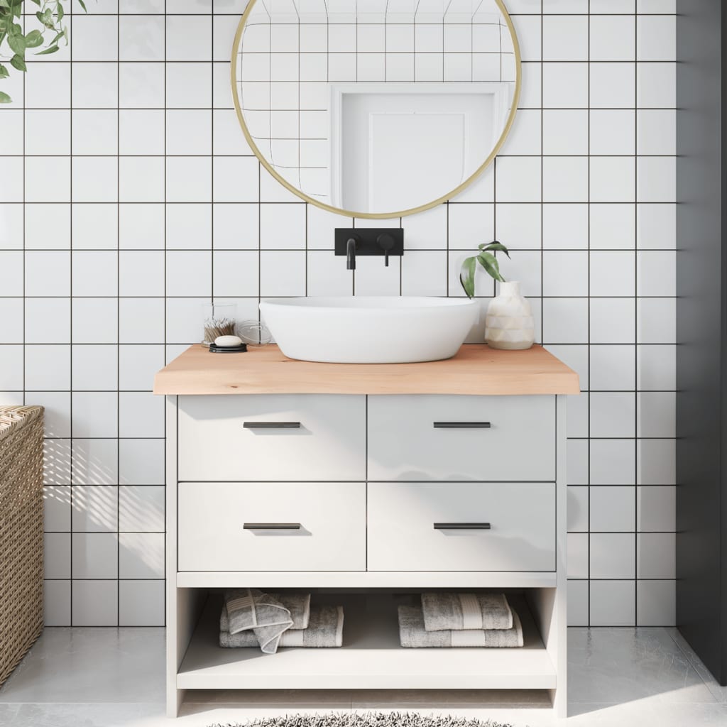 JUNG Vida Waschtischplatte 100x60x(2-6) cm Massivholz Unbehandelt