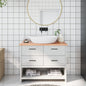 JUNG Vida Waschtischplatte Hellbraun 100x30x2 cm Massivholz Behandelt