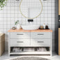JUNG Vida Waschtischplatte Hellbraun 140x60x(2-6) cm Massivholz Behandelt