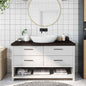 JUNG Vida Waschtischplatte Dunkelbraun 100x40x(2-6)cm Massivholz