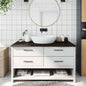 JUNG Vida Waschtischplatte Dunkelbraun 100x50x2 cm Massivholz Behandelt