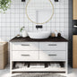 JUNG Vida Waschtischplatte Dunkelbraun 100x60x(2-4)cm Massivholz