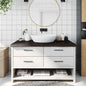 JUNG Vida Waschtischplatte Dunkelbraun 100x60x(2-6)cm Massivholz