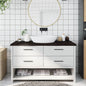 JUNG Vida Waschtischplatte Dunkelbraun 140x60x(2-4)cm Massivholz