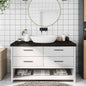 JUNG Vida Waschtischplatte Dunkelbraun 140x60x(2-6)cm Massivholz