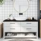 JUNG Vida Waschtischplatte Dunkelbraun 160x50x(2-4)cm Massivholz