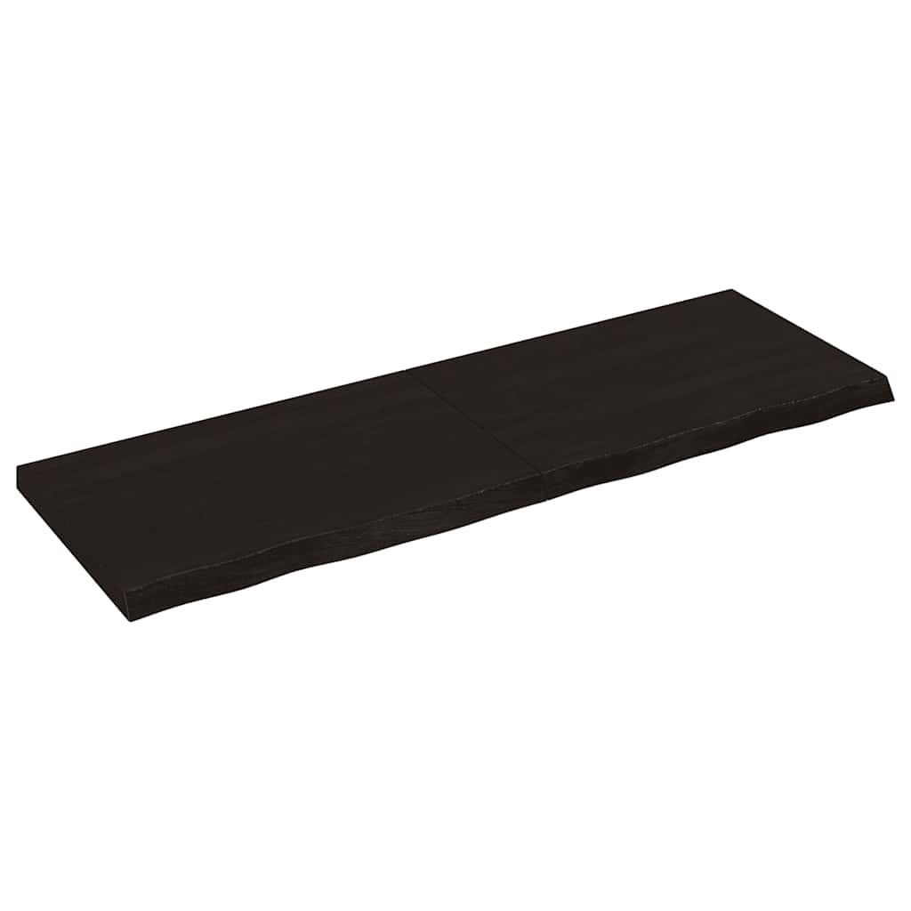 JUNG Vida Tischplatte Dunkelbraun 120x40x(2-4)cm Massivholz Eiche