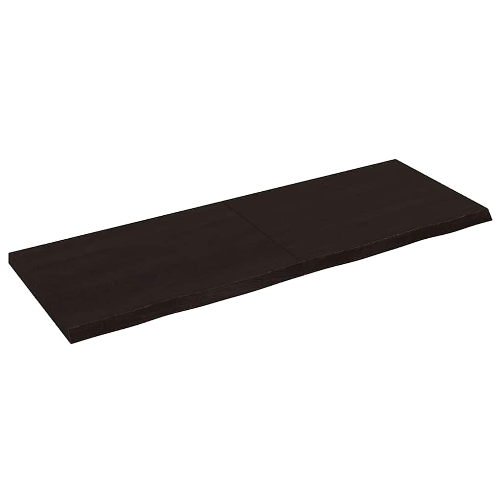 JUNG Vida Tischplatte Dunkelbraun 140x50x(2-4)cm Massivholz Eiche