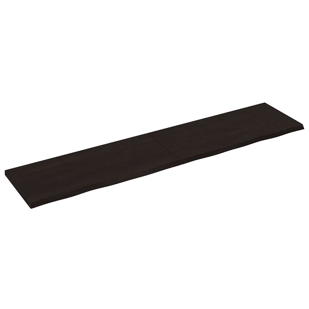 JUNG Vida Tischplatte Dunkelbraun 220x50x(2-4)cm Massivholz Eiche