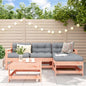 JUNG Vida 5-tlg. Garten-Lounge-Set mit Kissen Massivholz Douglasie