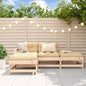 JUNG Vida 4-tlg. Garten-Lounge-Set mit Kissen Massivholz
